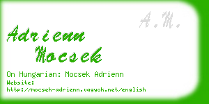 adrienn mocsek business card